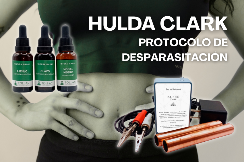 kit de desparasitacion-hulda clark con zapper y plantas: ajenjo, clavo y nogal negro.